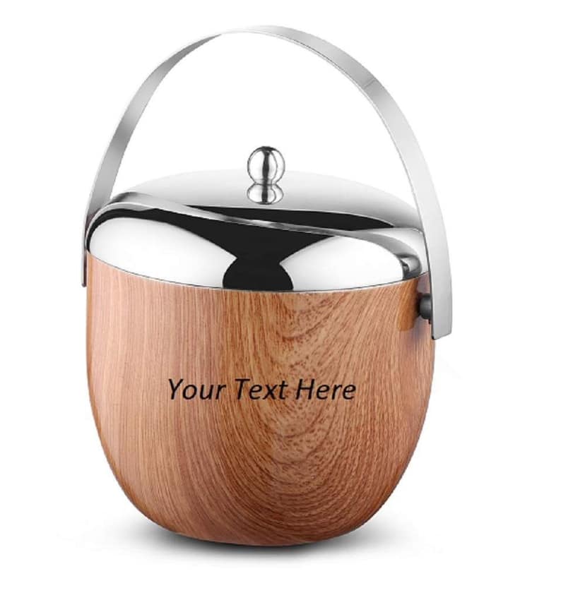 FnS Double Walled Apple Ice Bucket with Customize Message or Wishes