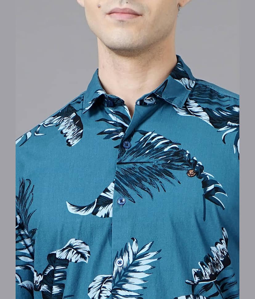 Paul Street - Blue Cotton Blend Slim Fit Men's Casual Shirt ( Pack of 1 ) view 2