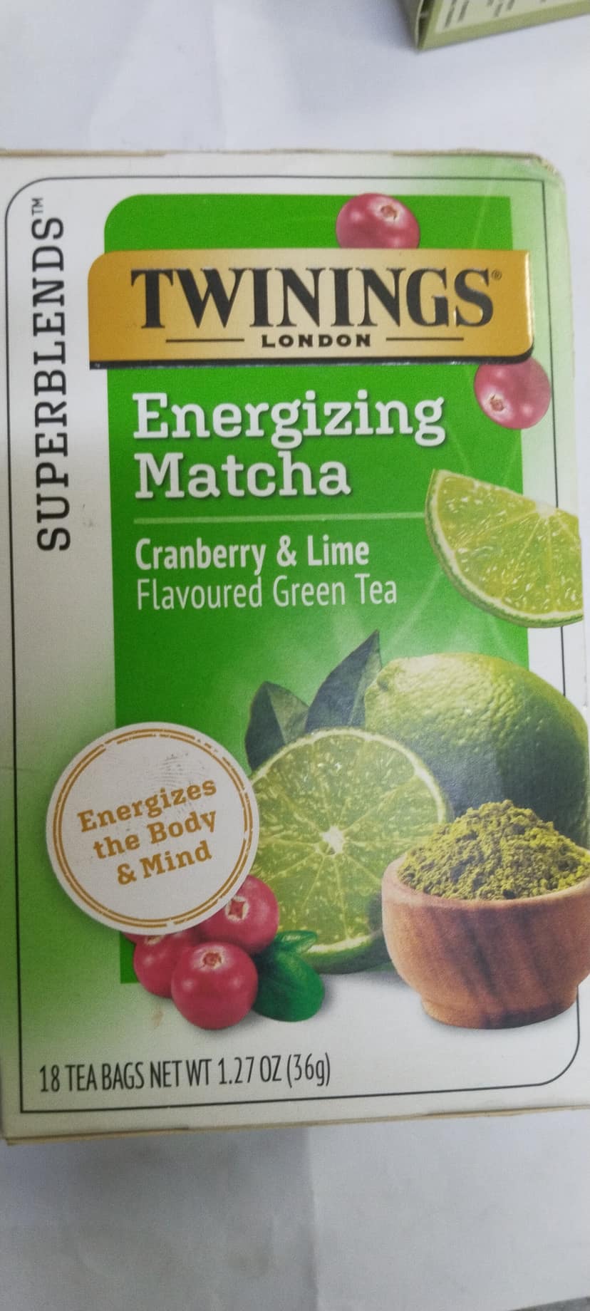Twinings Cranberry & lime Flavoured green tea