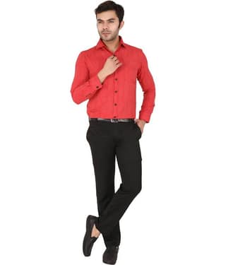 Latest Chikan - Cotton Blend Regular Fit Orange Men's Casual Shirt ( Pack of 1 )