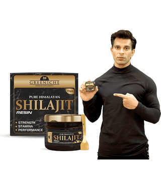 Greeniche Pure Himalayan Shilajit Resin | Strength, Stamina & Power- 10gm