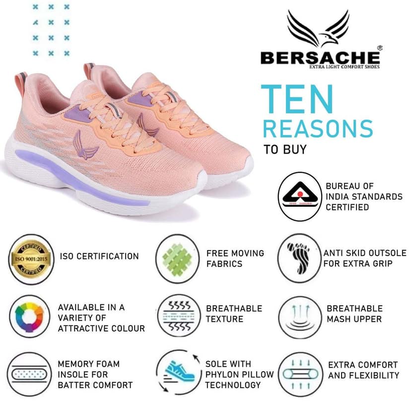 Bersache Premium Sports ,walking,Gym,cricket, Trending Running Shoes For Women's view 7
