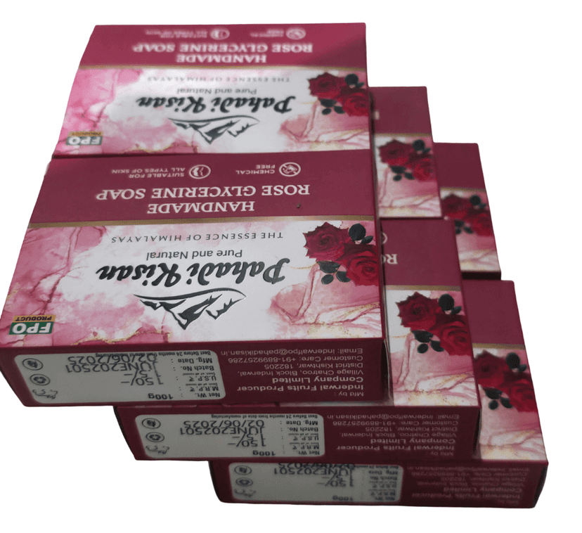 Rose Glycerine Soap (Pack of 6)