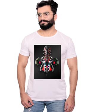 Nityanand Enterprises White Cotton Blend T-Shirt