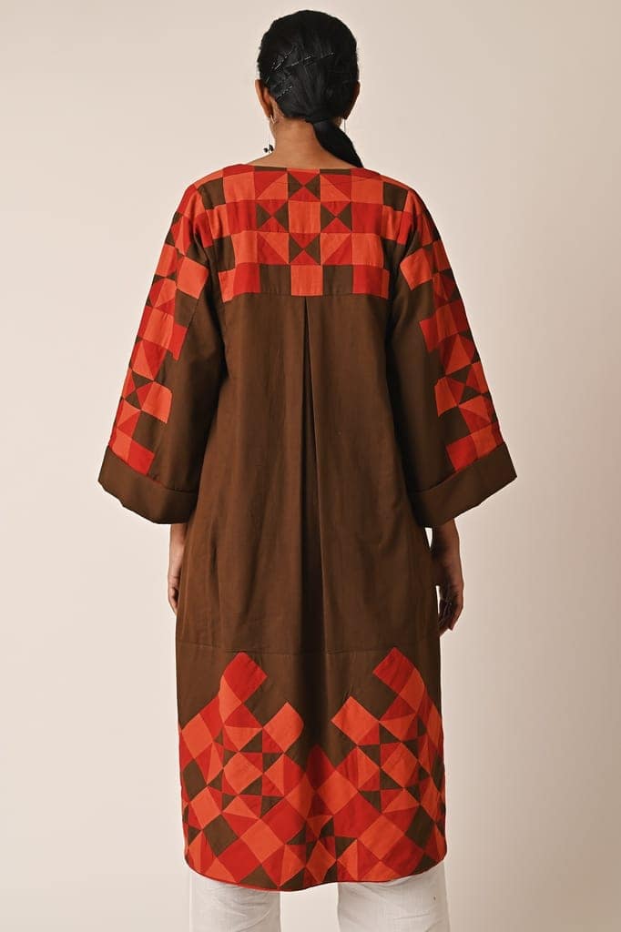 Rishta Long Brown Ralli Jacket view 4
