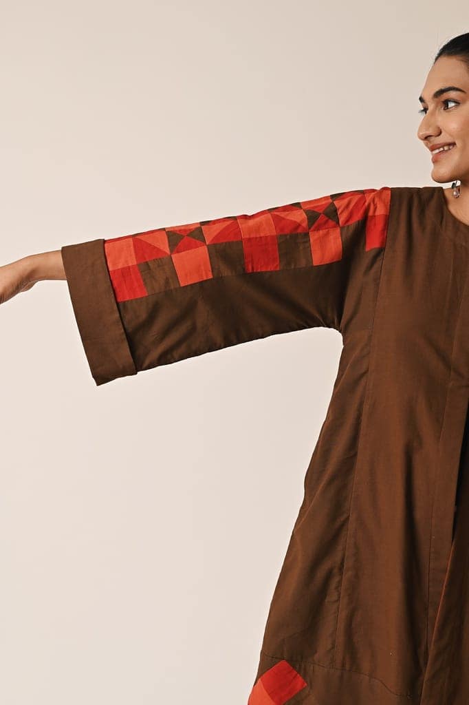Rishta Long Brown Ralli Jacket view 5