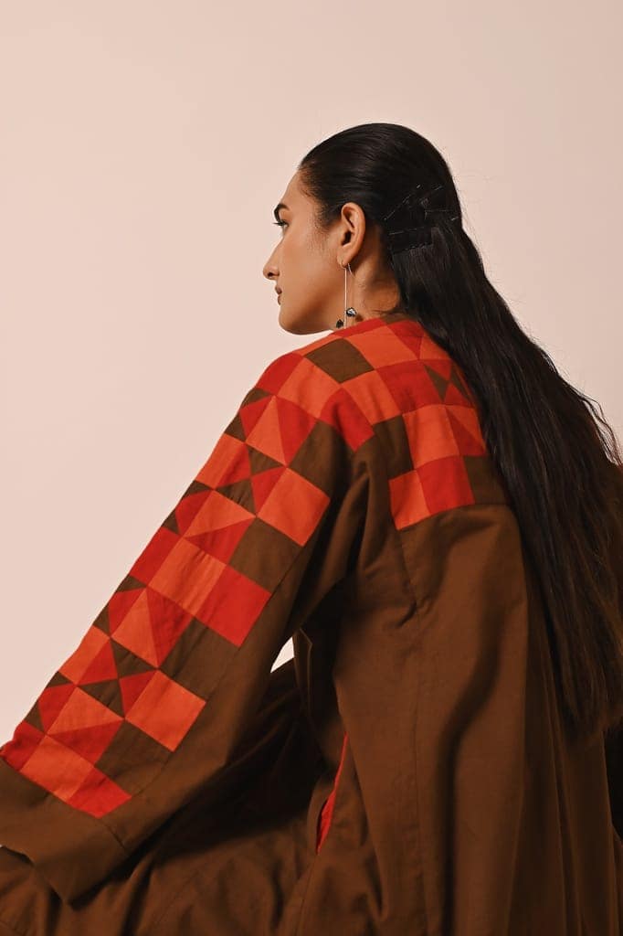 Rishta Long Brown Ralli Jacket view 8