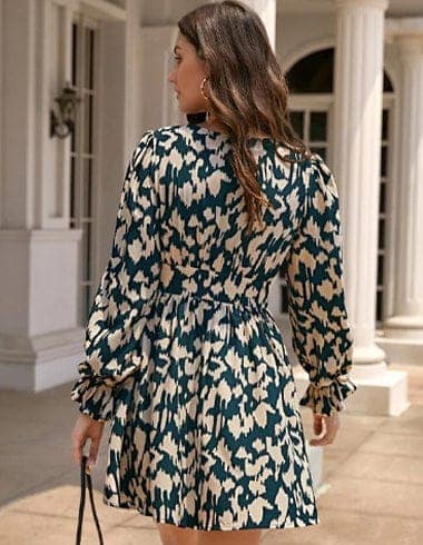 Elchic All-over Print Flowy Ruffle Dress view 2