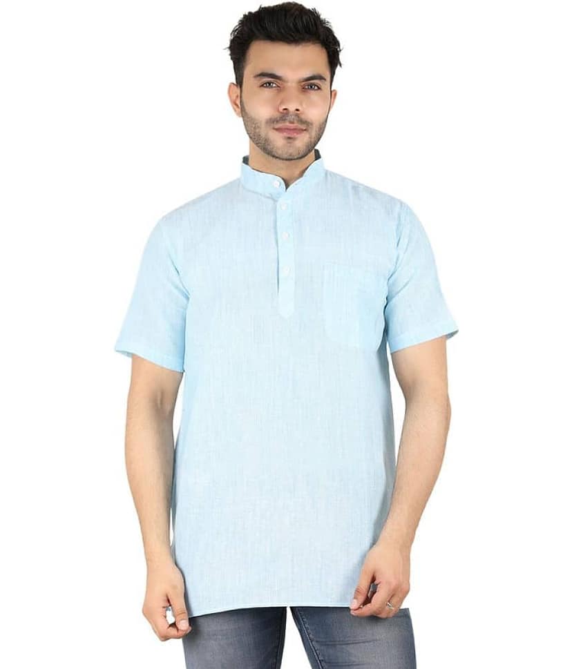 Latest Chikan Pink Cotton Kurta Single