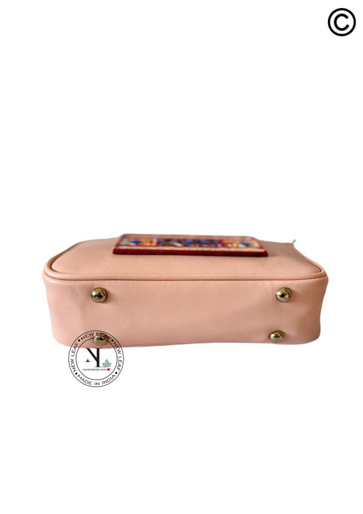 Peach Glaze Lippan Art Handcrafted Baguette Bag/Sling view 7