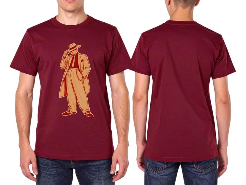 Trishoolin Gentleman Dancing Music & Dance Theme T-Shirt | Design 70012MB | Cotton Regular Fit | Crew Neck / Round Neck Half Sleeve | Pack of 1 view 3