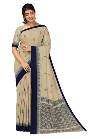 APCO Handloom (A Andhra Pradesh Govt Emporium)- Women's Traditional Pure Handloom Rajahmundry/Angara Cotton Saree | ACS0050