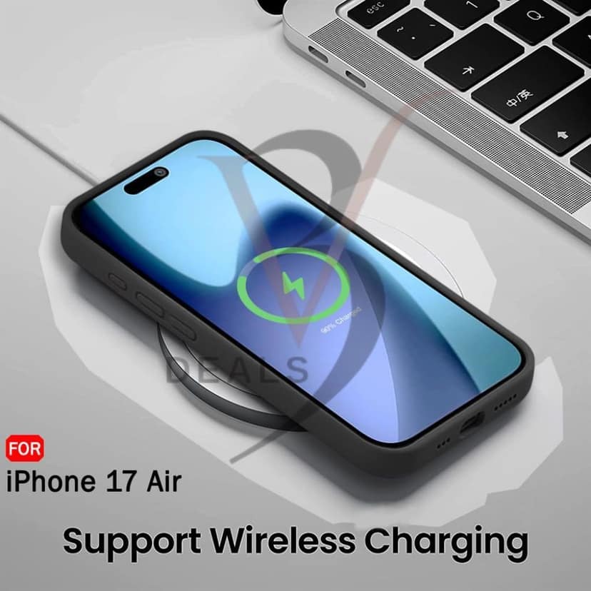 V3Deals Protective Case Compatible for iPhone 17 Air, Four Layer Structure with Soft Microfiber Lining, Shockproof Hard PC, Liquid Silicone, Camera and Screen Protection, Wireless Charging Support view 7