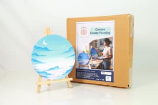 Handcrafted Canvas Coaster Painting | Decorative Artistic Table Accessory