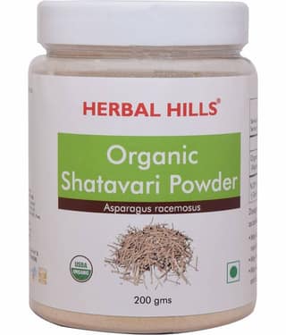 Herbal Hills Organic Shatavari Powder 200 gm Pack of 4