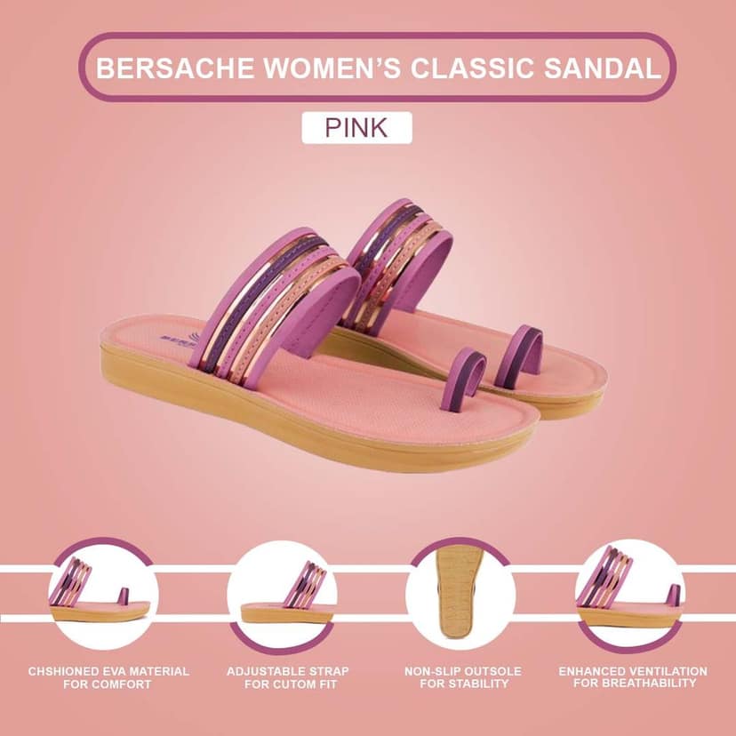 Bersache Extra Soft Classic Casual with Back Strap Regular wear with Ultra Soft & Flexibility Technology Sandal for Women's view 5