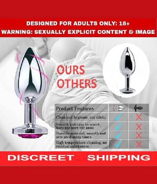 Premium Metal Diamond Anall Plug Bead Prostate Massage Sex Toys for Women Men -kaamyog