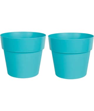 Grey Color Plastic Pots & Planters for Gardening, Indoor & Outdoor ( Pack of 2 ) - 14cm (Length)