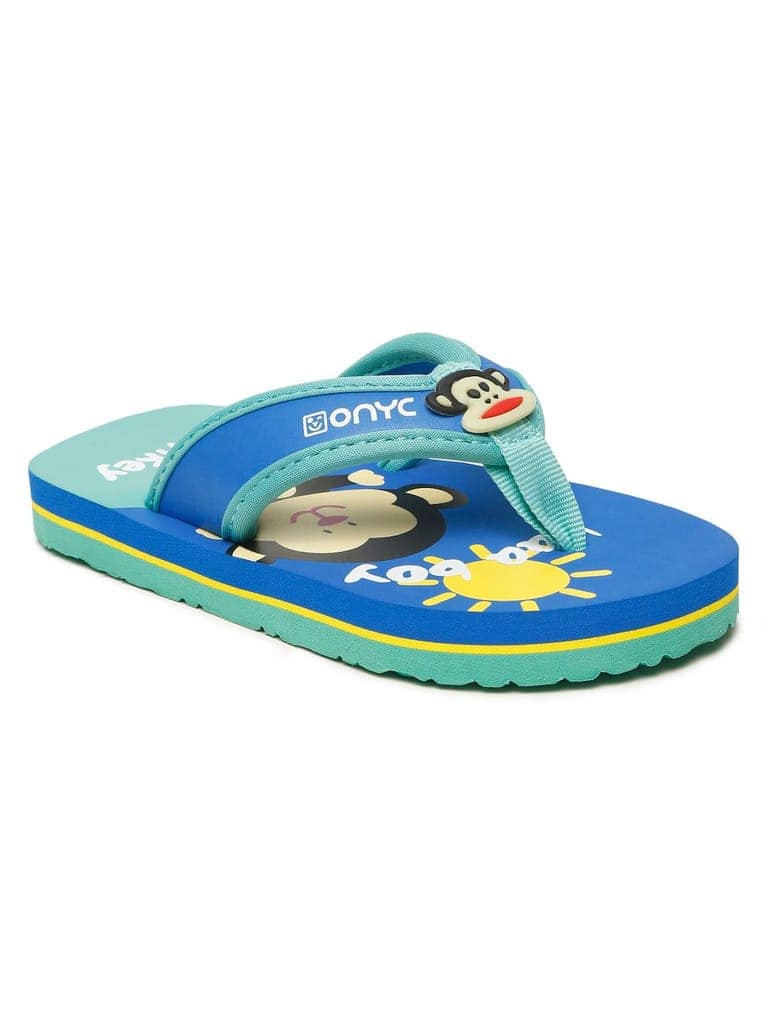 Premium Monkey V-Shape Flip-flops - Blue (Unisex) view 5