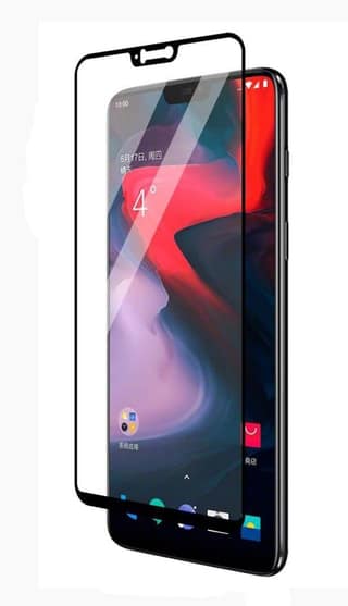 PLUGTECH Advanced Tempered Glass With Anti-Explosion 9H Hardness Edge-To-Edge Coverage Screen Guard for ONE PLUS 6 9H BLK