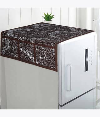 PVC Fridge Top Cover 53x99 Cm (Pack of 1) - Brown