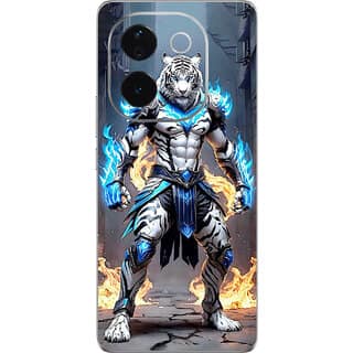 Yug Emporium Back Skin Wrap For IQOO Z9s Pro 5G Premium Quality Full Coverage (Tiger) (Back Cover Multicolor)