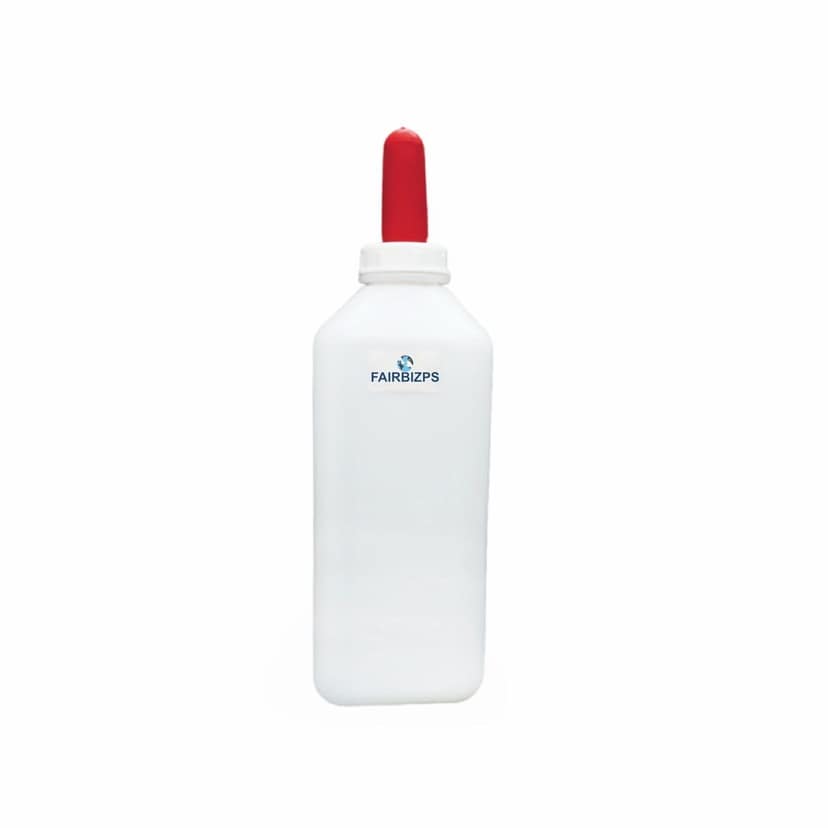 FAIRBIZPS Calf Feeding Milk Bottle, Milk Feeding Bottle for Calf with Nipple, Calf Feeding Bottle White, 2 Liter pac of 3 view 2