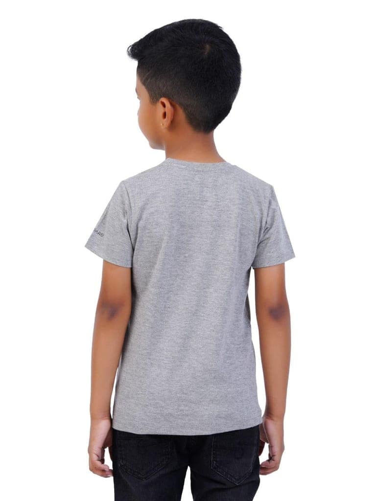 AIR GARB Boys Round Neck Printed Cotton T-shirt for 6-7 Years - Pack of 2 (K67-SGR-CG) Multicolour view 7