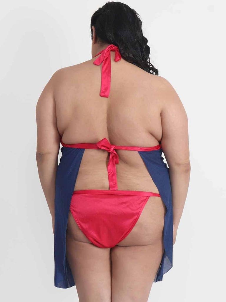 Plus Size Sexy Babydoll Bikini Dress with Panty for Honeymoon BB33C view 5