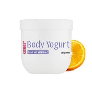 HealthBest Kids Body Yogurt Lotion SPF 15 with L-Glutathione, Vitamin C, and Vitamin E Hydrating Winter Lotion for Normal, Sensitive, and Dry Skin Tear-Free, Paraben-Free, SLS-Free 200g