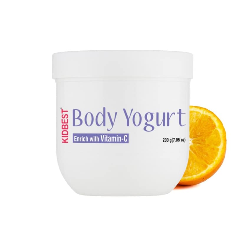 HealthBest Kids Body Yogurt Lotion SPF 15 with L-Glutathione, Vitamin C, and Vitamin E Hydrating Winter Lotion for Normal, Sensitive, and Dry Skin Tear-Free, Paraben-Free, SLS-Free 200g