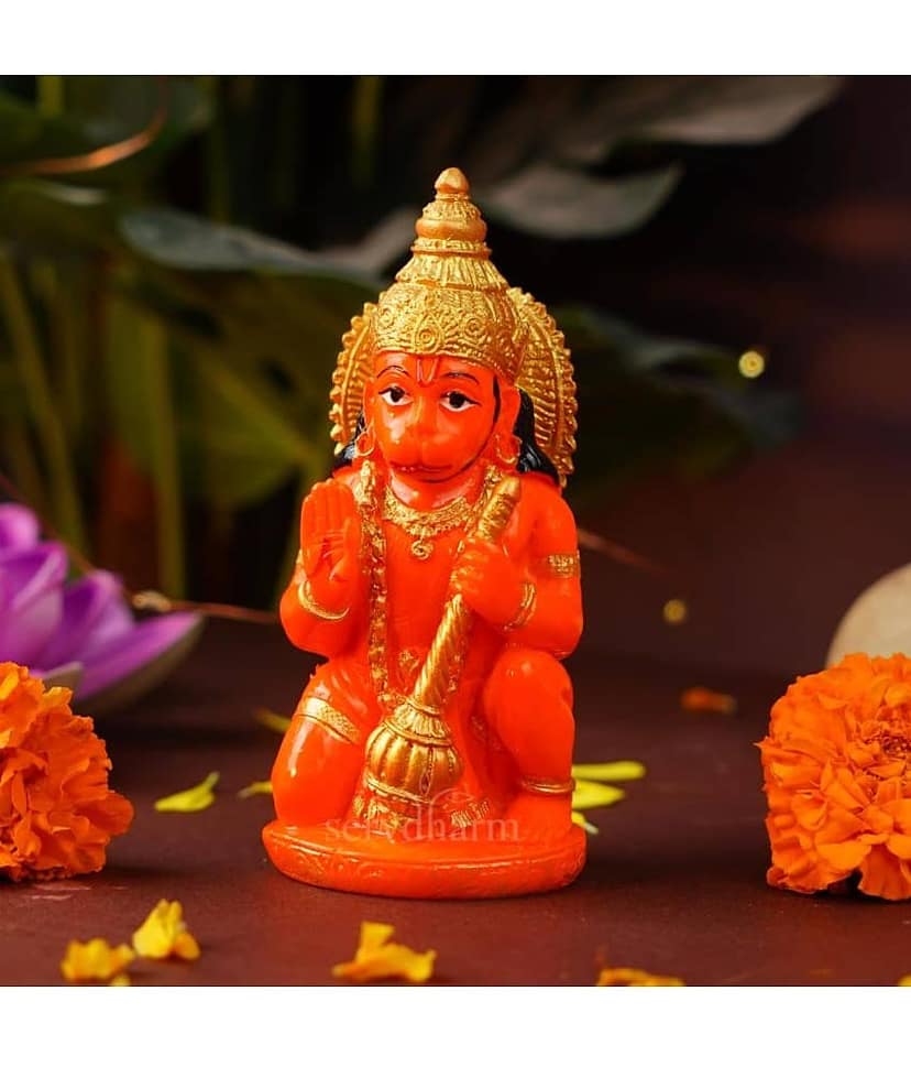 ServDharm Resin Lord Hanuman Idol ( 12.25 cm )