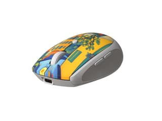 Portronics Toad III Plus Rechargeable Bluetooth Mouse with Bluetooth & 2.4 GHz Wireless Connectivity, Stylish Illustrated Design, 6 Buttons, Soft Silicone Grip for Laptop, PC, Mac
