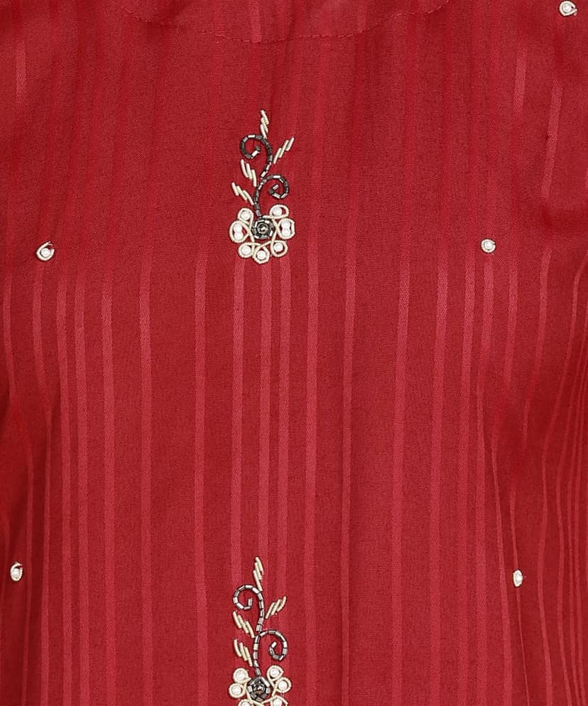 Designer Zardosi Hand Work Embroidery Kurti view 5