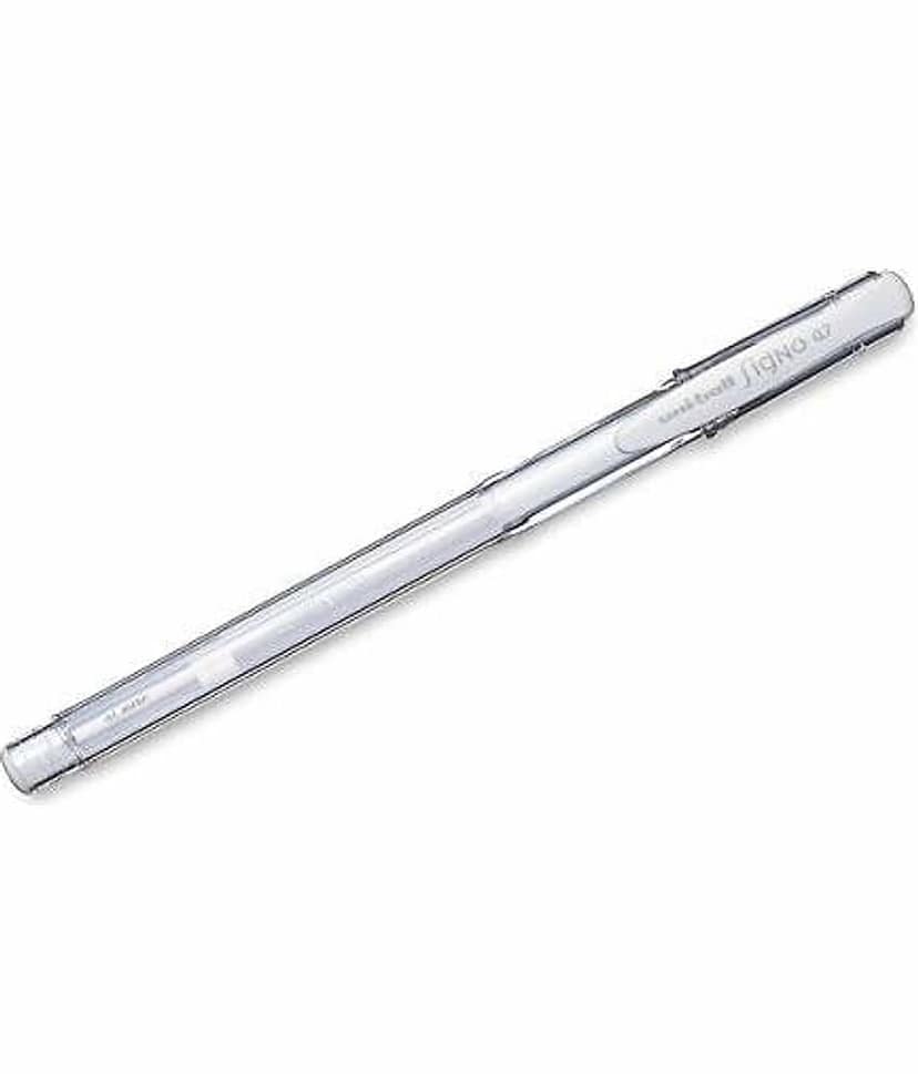 Uni-Ball Signo Um-100 Cream White Ink Gel Pen (Pack Of 6, Cream White) view 2