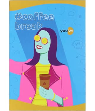 Navneet Youva Soft Bound Long Book (Trendy Series) 17x27 cm Single Line 172 Pages - Pack of 4
