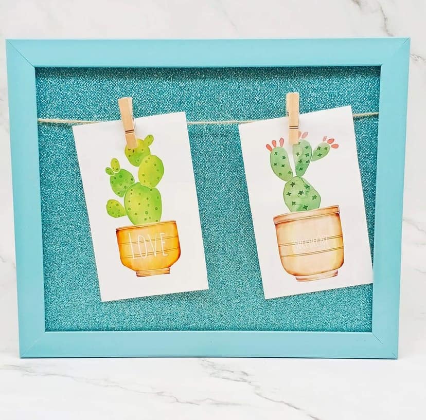 Rack Jack Wall Frame with Wooden Clips - Glitter - Blue view 3