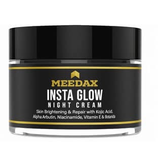 Meedax Insta Glow Night Cream – 30g | Skin Brightening & Repair with Kojic Acid, Alpha Arbutin, Niacinamide, Vitamin E & Botanical Oils