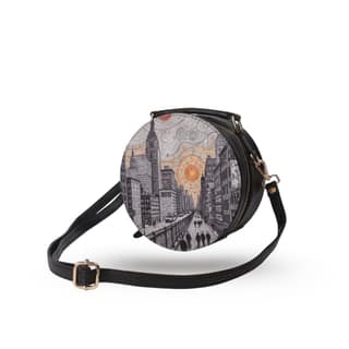 WOTM Round Sling Bag for Women | Travel CrossBody Side Bag for Women | Quirky Sling Purse with Detachable Strap | Birthday Gift for Girls & Girlfriend