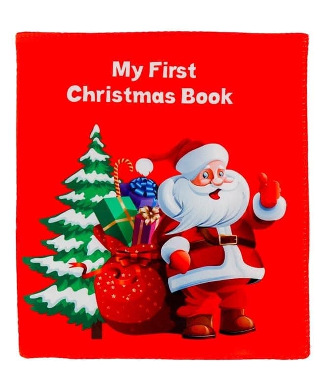 Skyculture� My First Christmas Soft Cloth Book for Babies, Baby Learning Fabric Book, Early Education Toy, Lightweight and Foldable Gift for Babies Infants Toddlers