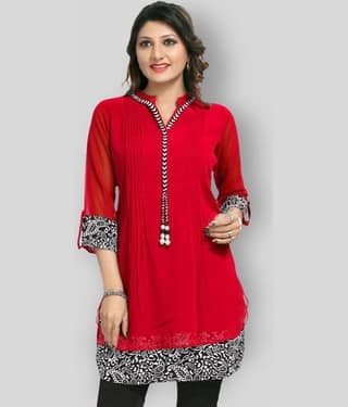 Georgette Short Kurti For Women (Pack of 1)