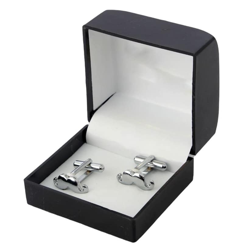 LUCKY JEWELLERY Unique Silver Color Silver Plated Formal Wedding Shirt, Suit, Blazer Cufflinks Pair Set for Men.(198-M4C4-A5535-S) view 4
