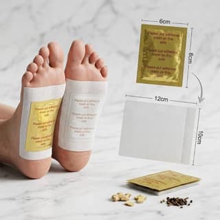 Kinoki Cleansing Foot Detox Patches (Pack of 10) | Herbal Therapy | Overnight Foot Care
