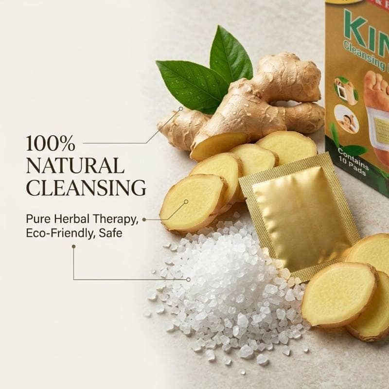 Kinoki Cleansing Foot Detox Patches (Pack of 10) | Herbal Therapy | Overnight Foot Care view 3