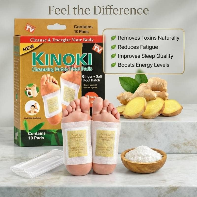 Kinoki Cleansing Foot Detox Patches (Pack of 10) | Herbal Therapy | Overnight Foot Care view 4