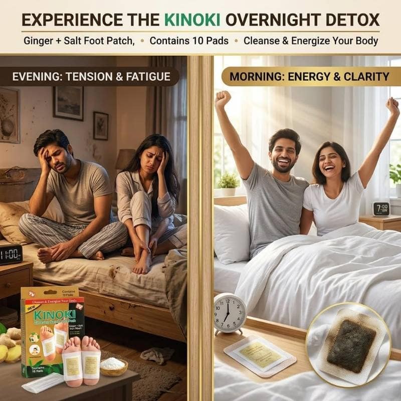 Kinoki Cleansing Foot Detox Patches (Pack of 10) | Herbal Therapy | Overnight Foot Care view 6