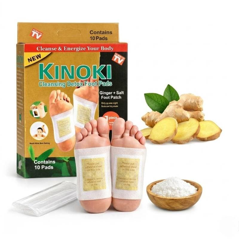 Kinoki Cleansing Foot Detox Patches (Pack of 10) | Herbal Therapy | Overnight Foot Care view 7