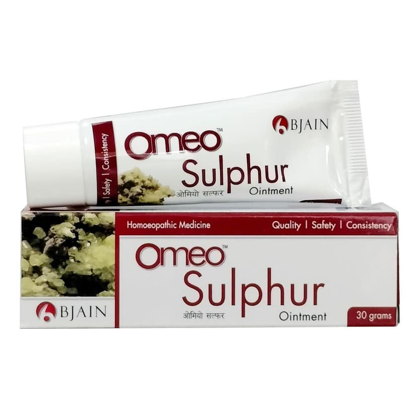 BJAIN Sulphur Ointment for Itching & Soreness, 30gm (Pack of 4 )