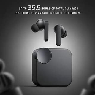Wireless TWS Earbuds with Charging Case, Bluetooth Earphones with Mic, Touch Control, Stereo Sound, Type-C Charging