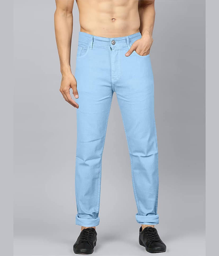 JB JUST BLACK Regular Fit Cuffed Hem Men's Jeans - Blue ( Pack of 1 )